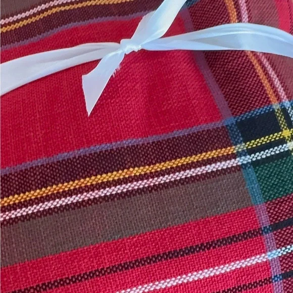 Pottery Barn Stewart Plaid Cotton Duvet Cover Red tartan KING - Picture 4 of 6